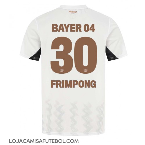 Camisa de Futebol Bayer Leverkusen Jeremie Frimpong #30 Equipamento Secundário 2024-25 Manga Curta